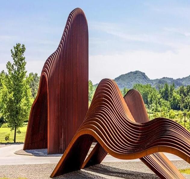 上城锈钢板造型